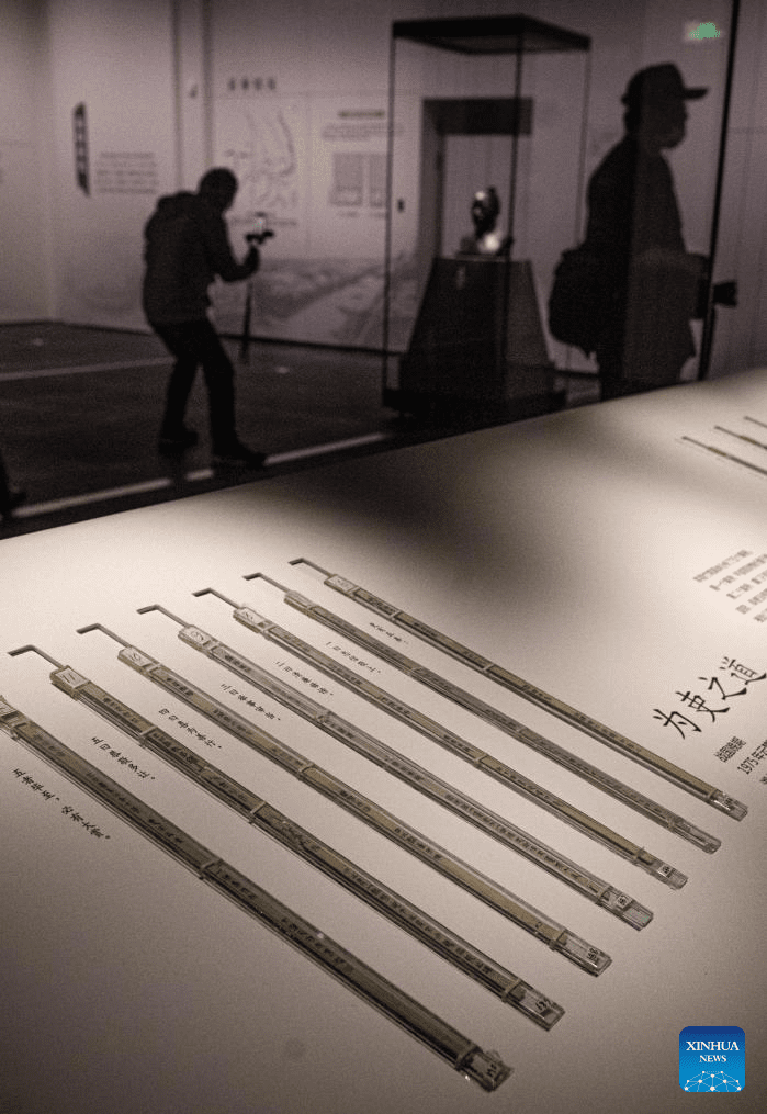 Bamboo slips of Qin Dynasty on display in C China's Hubei-6