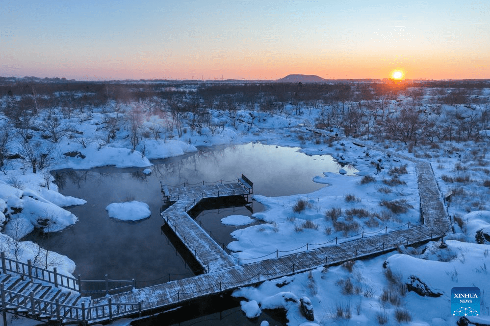 Snow scenery of Wudalianchi Geopark in Heihe, NE China-7