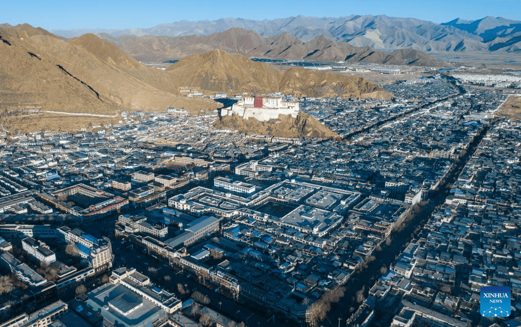 Morning view of Sangzhuzi District in Xizang-2