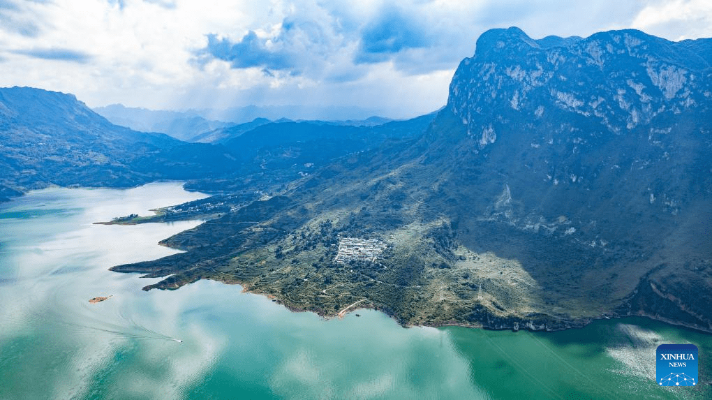 Aerial view of Zangke river scenic area in SW China-1