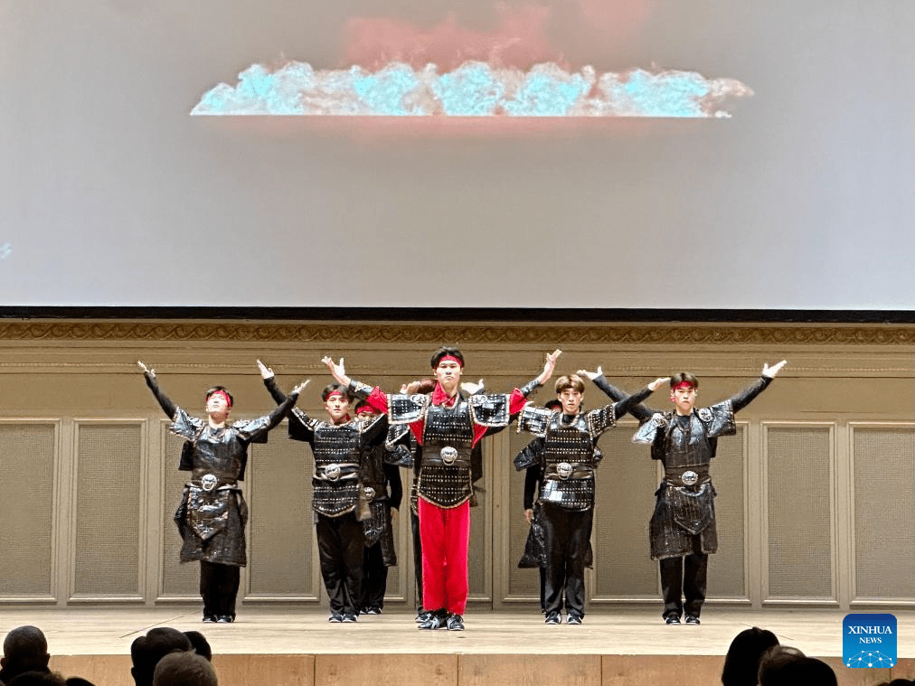 Artists stage Chinese martial arts performance in Bern, Switzerland-1