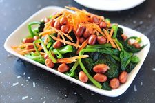 Chen Vinegar Spinach and Peanuts Recipe-4