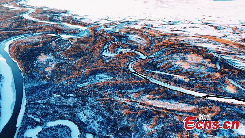 Snow adorns wetland in Inner Mongolia-4