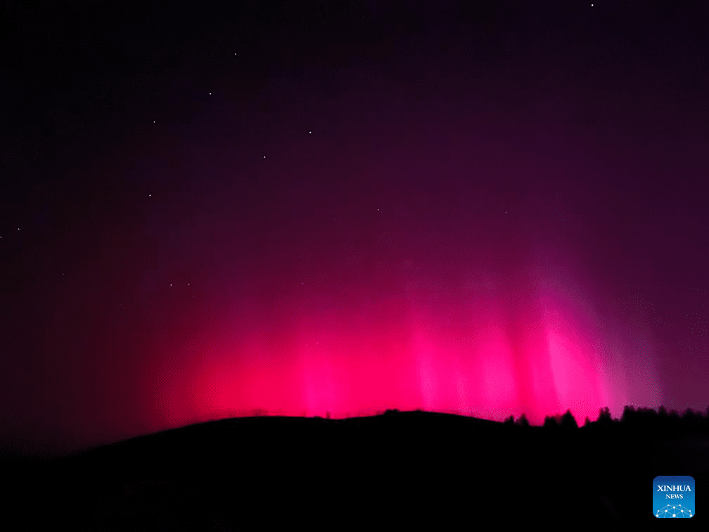 View of northern lights in Urumqi-1