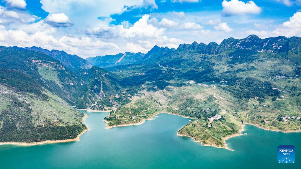 Aerial view of Zangke river scenic area in SW China-3