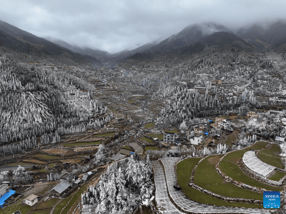 Snow scenery of Dayuan Village in China's Guangxi-1