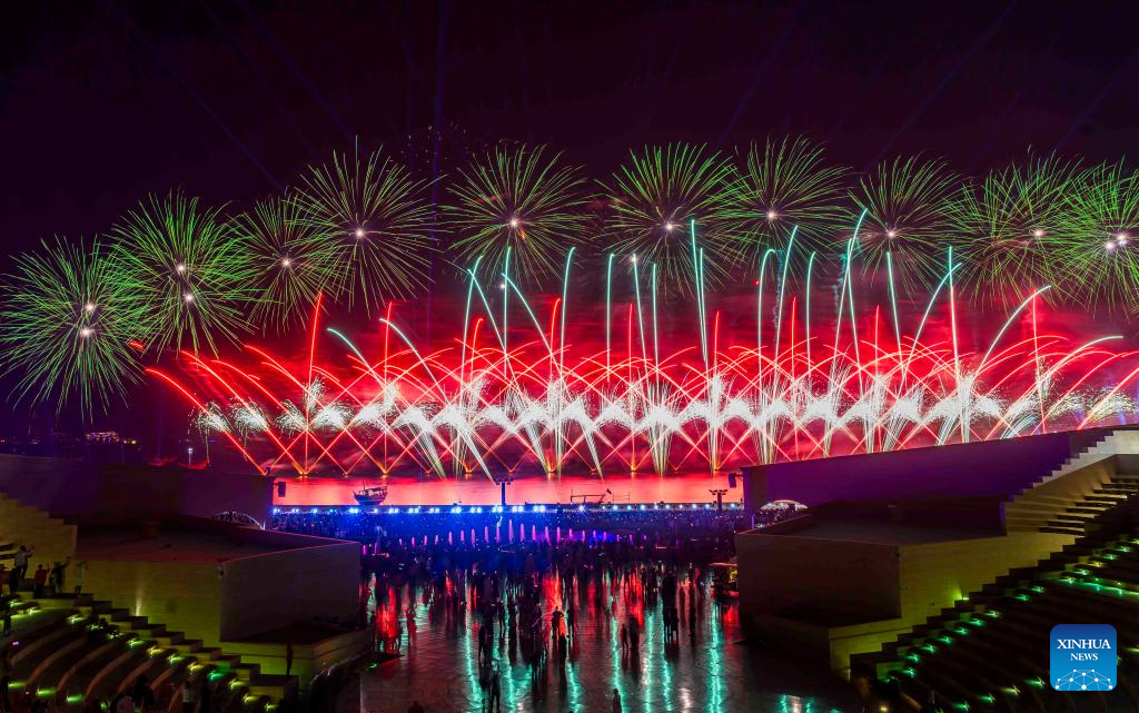 Fireworks set off to celebrate Eid al-Adha in Doha, Qatar-2