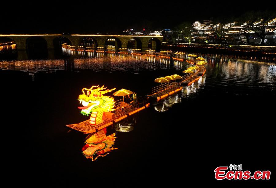 200-meter-long dragon boat rafts on river-8