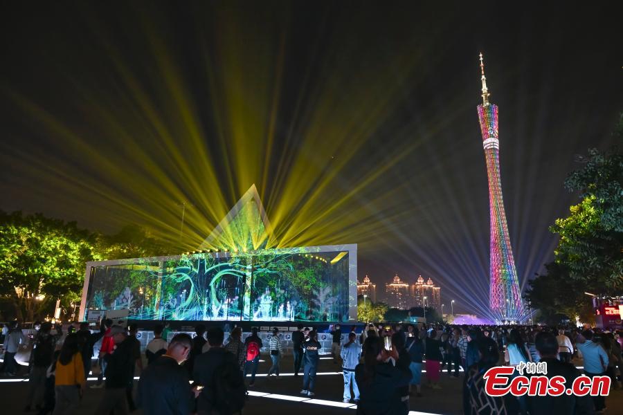 Guangzhou lighted up for international light festival-1