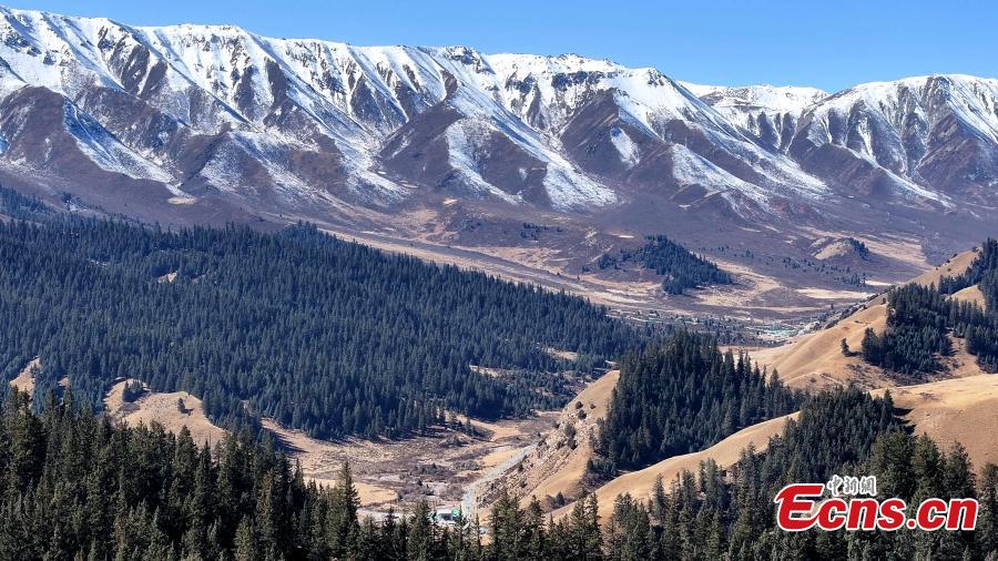 Snow-capped Qilian Mountain Range under blue sky-3