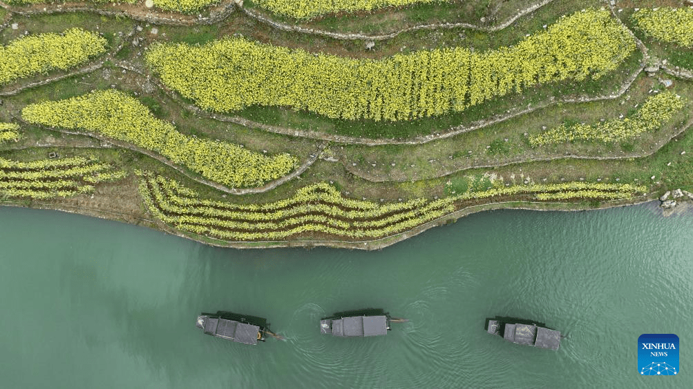 Spring view of Wujiangzhai scenic spot in SW China-6