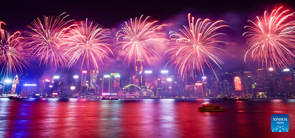 Hong Kong holds fireworks display to celebrate Chinese Lunar New Year-3