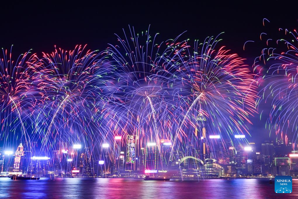 Hong Kong holds fireworks display to celebrate Chinese Lunar New Year-5