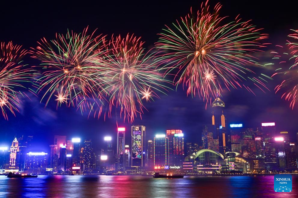 Hong Kong holds fireworks display to celebrate Chinese Lunar New Year-4