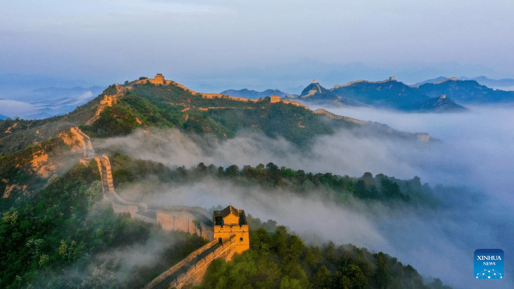 Aerial view of Great Wall through four seasons-7