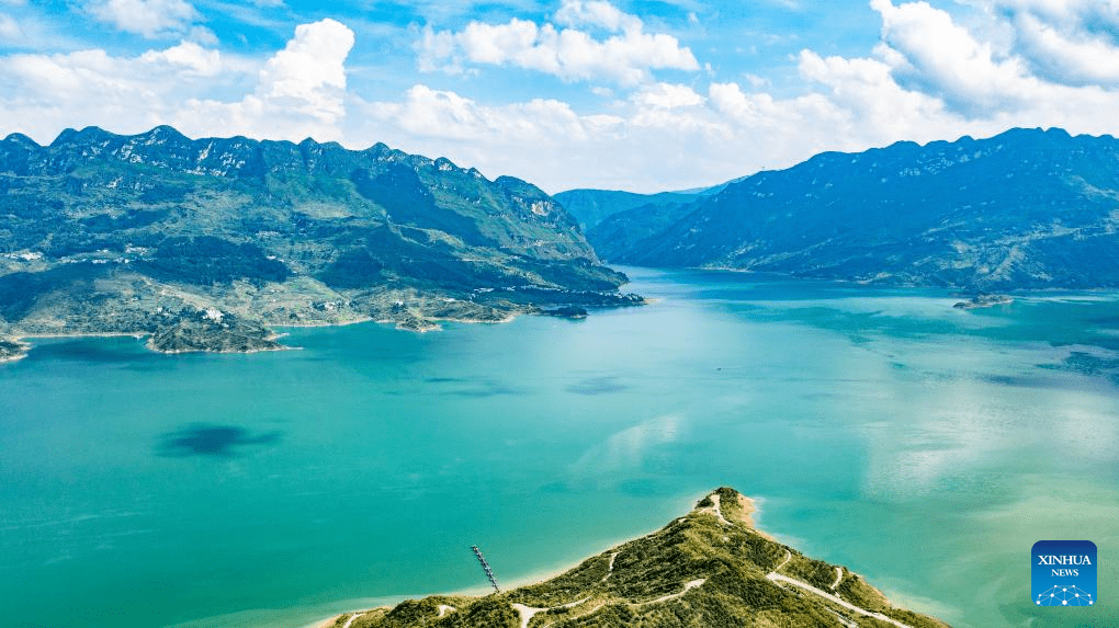 Aerial view of Zangke river scenic area in SW China-2