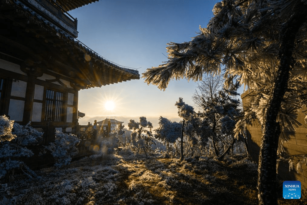 Snow-covered Dahong Mountain Scenic Spot in Suizhou, central China's Hubei-6