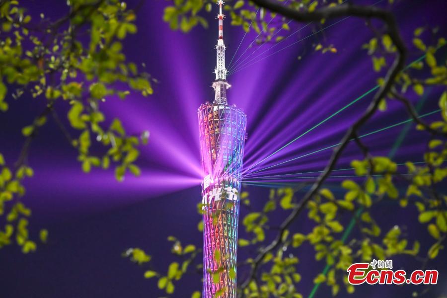 Guangzhou lighted up for international light festival-2