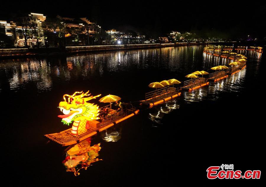 200-meter-long dragon boat rafts on river-2