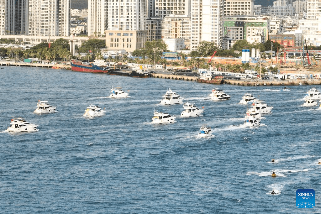 Yachts ride waves in Sanya, China's Hainan-2