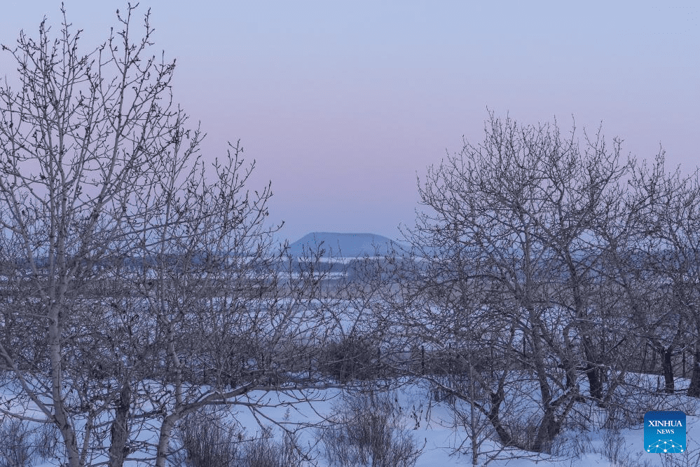 Snow scenery of Wudalianchi Geopark in Heihe, NE China-6