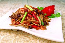 Stir-Fried Tea Tree Mushrooms with Meat