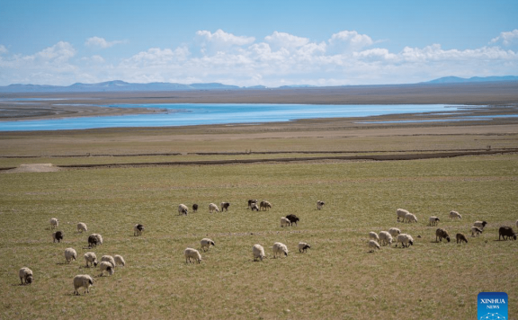 Scenery of Serling Tso Lake in SW China’s Xizang