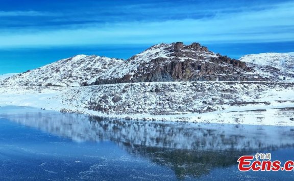 Winter scenery Daqinghe River in Xinjiang