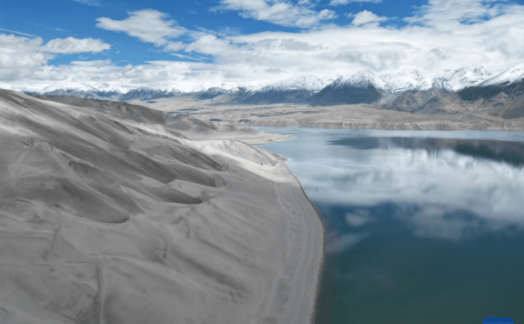 View of Baisha Lake scenic area in Akto County, NW China’s Xinjiang