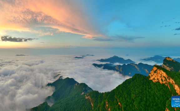 View of Wuyuezhai National Forest Park in Shijiazhuang, China’s Hebei