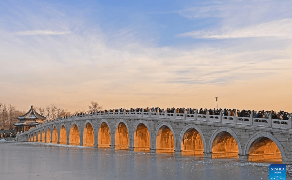 Winter scenery of Summer Palace in Beijing