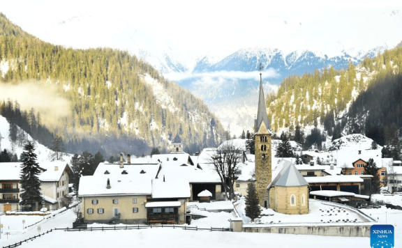 Snow scenery in Switzerland