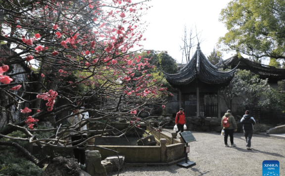 Spring scenery of Jichang Garden in Wuxi, E China’s Jiangsu